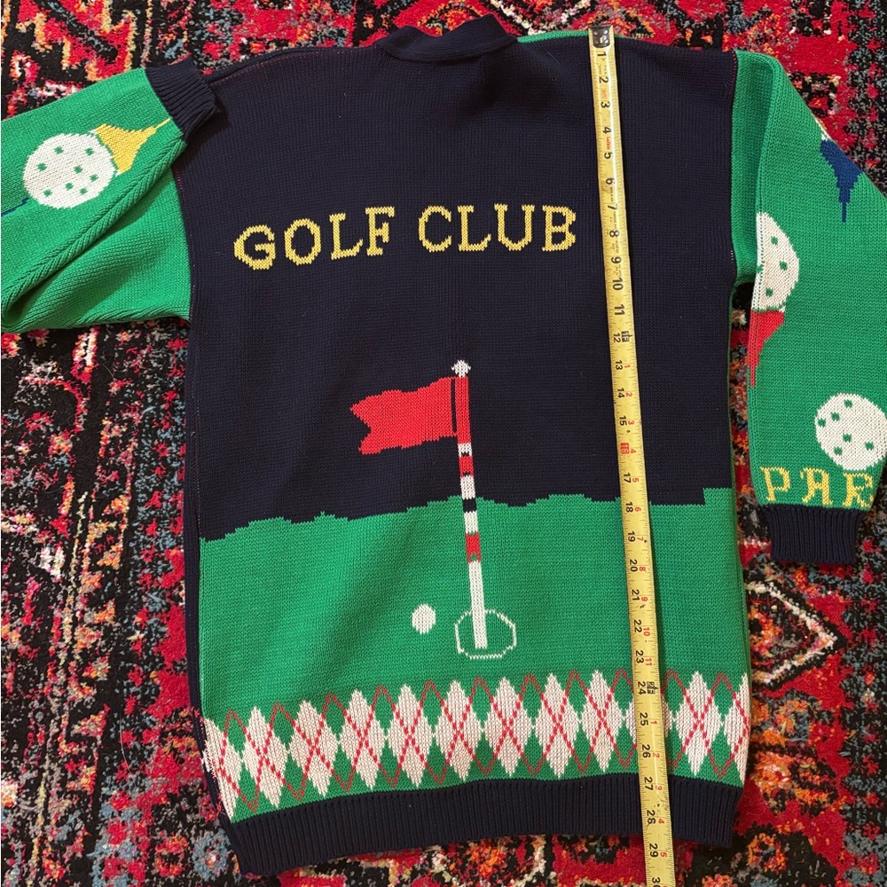 Vintage 80’s Golf Themed Cardigan - Picture 5 of 5